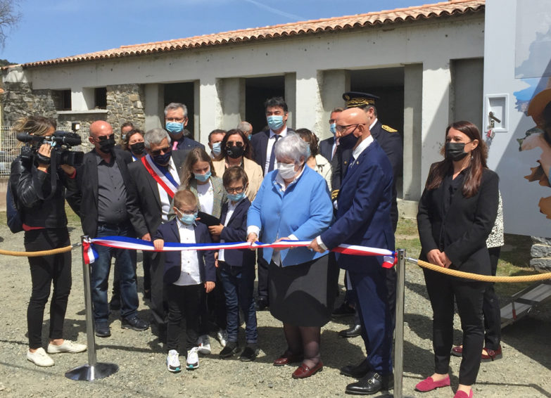 Inauguration de l'agence et du bus France services de la MSA de la Corse avec Jacqueline Gourault