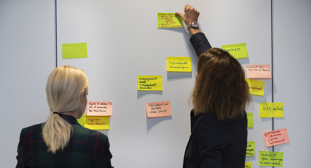 Convention citoyenne pour la ruralité - atelier à Boves, siège de la MSA de Picardie. Travail en atelier.