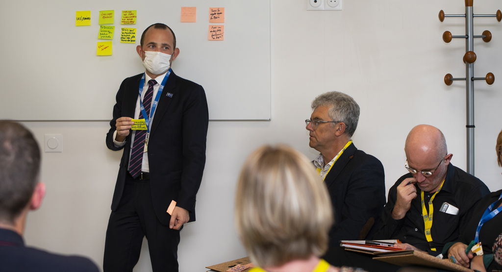 Convention citoyenne pour la ruralité - atelier à Boves, siège de la MSA de Picardie. Travail en atelier sur les France Services de demain.