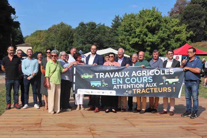 lancement de la campagne de prevention routiere gironde tracteur accidents vendanges