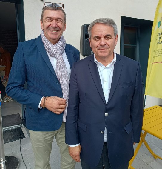 Xavier Bertrand, président des Hauts-de-France et Dominique Vermeulen, président du conseil d’administration de la MSA Nord-Pas de Calais, ont assisté à cet événement.