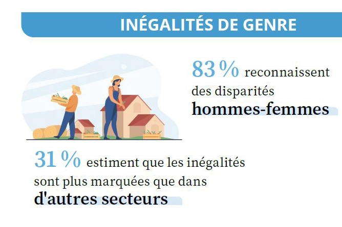 Inégalités de genre : 83 % reconnaissent des disparités hommes-femmes ; 31 % estiment que les inégalités sont plus marquées que dans d'autres secteurs