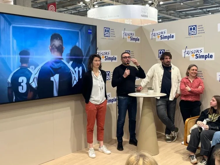 Jean-François Fruttero, président de la MSA adresse un immense merci à 𝗝𝗲𝘀𝘀𝘆 𝗧𝗿𝗲́𝗺𝗼𝘂𝗹𝗶𝗲̀𝗿𝗲 𝗲𝘁 𝗥𝗲́𝗺𝗶 𝗟𝗮𝗺𝗲𝗿𝗮𝘁, anciens internationaux du XV de France, aujourd’hui engagés respectivement dans l’élevage et la viticulture Gaëlle Mignot, ex‑international de renom, cinq fois championne de France, double vainqueur du Tournoi des Six Nations et ancienne sélectionneuse du XV de France féminin