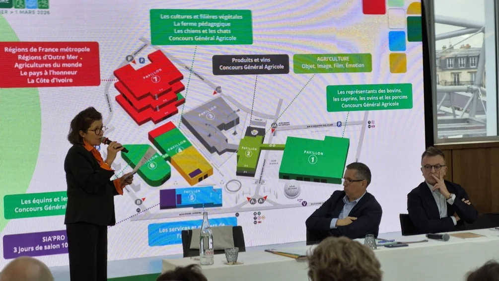 Le 10 février, Jérôme Despey, président du Salon International de l’Agriculture et du SIA PRO, Arnaud Lemoine, directeur du SENECA, et Valérie Le Roy, directrice du Salon International de l’Agriculture, ont convié la presse à un point d’information à La Serre – Paris Expo Porte de Versailles afin de présenter les temps forts de l’édition 2026 du Salon.